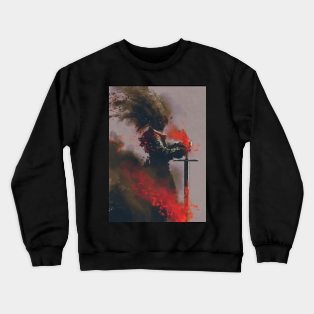 Dark warrior Crewneck Sweatshirt by Izdihaarr